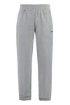 Zegna Logo-embossed Cotton Track Pants In Grey
