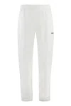 Zegna Elasticated-waist Cotton Track Pants In White