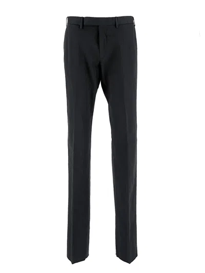 Zegna Cotton Trousers In Black