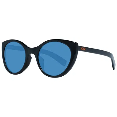 Zegna Couture Black Unisex Sunglasses In Blue