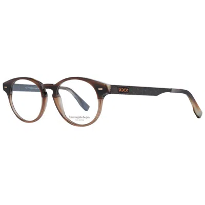 Zegna Couture Brown Men Optical Frames In White