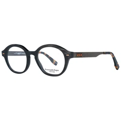 Zegna Couture Brown Men Optical Frames In Black