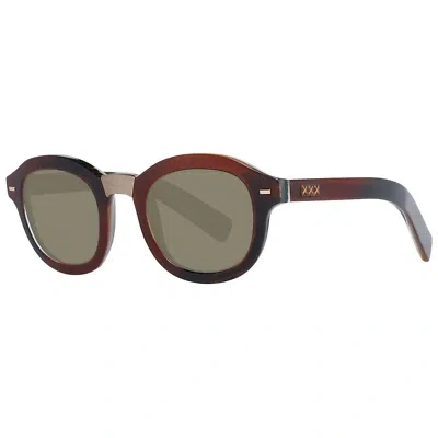Pre-owned Zegna Couture Brown Men Sunglasses