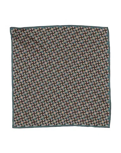 Zegna Couture Man Scarf Deep Teal Size - Silk In Green