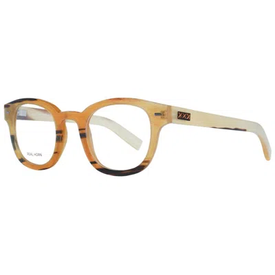 Zegna Couture Multicolor Men Optical Frames In Brown