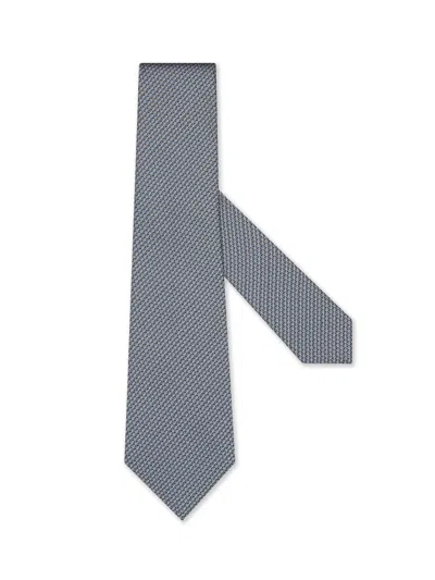 Zegna Cravate En Soie Bleu Clair
