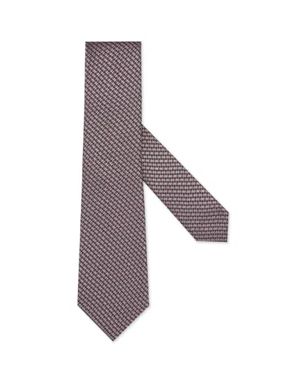 ZEGNA CRAVATE EN SOIE ROSE