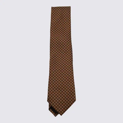 ZEGNA ZEGNA BEIGE SILK TIE