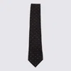 Zegna Slim Square Pattern Ties Collection In Black