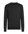 Zegna Oasi Cashmere Round Neck Sweater In Black