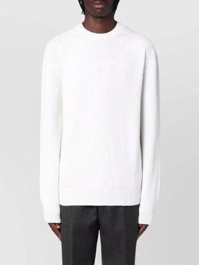 Zegna Crew Neck Cashmere Jumper In White