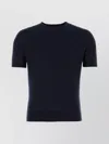 Zegna Crew Neck Ribbed Hem Short Sleeves Sweater