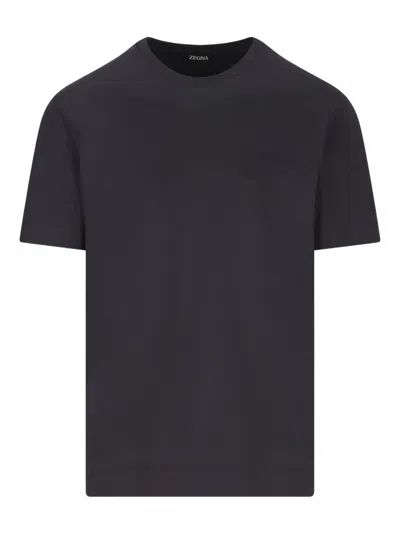 Zegna Crew-neck Short-sleeve T-shirt In Multi