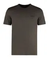 Zegna Cotton Crew Neck T-shirt With Side Slits In Black