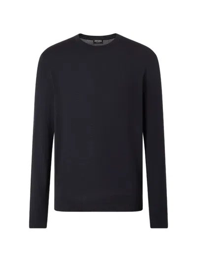 Zegna Crew-neck Sweater In Black