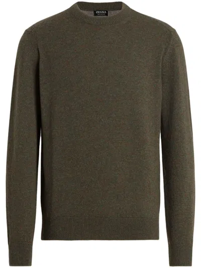 Zegna Oasi Cashmere Sweater In Green