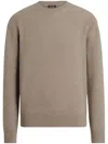 Zegna Crew-neck Sweater In Neutrals