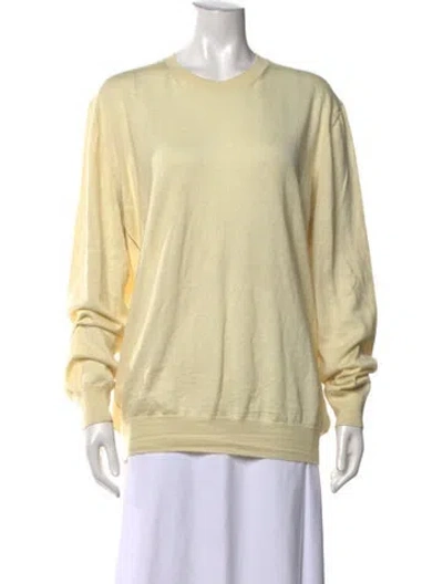 Pre-owned Zegna Crew Neck Sweater In Yellow