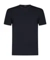 Zegna T-shirt In Cotone Blu Scuro  Uomo