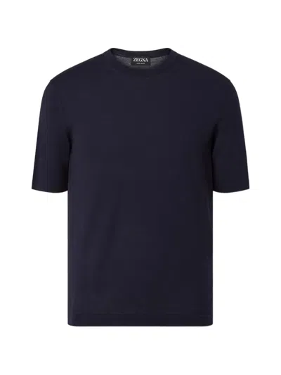 Zegna Crew-neck T-shirt In Blue