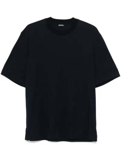 Zegna Crew-neck T-shirt In Black