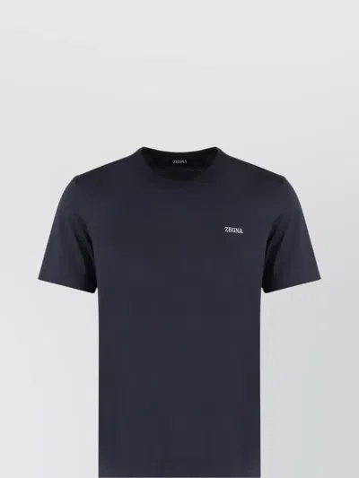 Zegna Crew-neck T-shirt In Cotton In Black