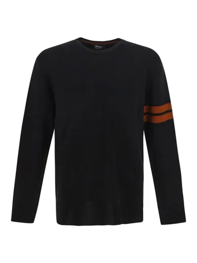 ZEGNA CREWNECK KNIT SWEATER