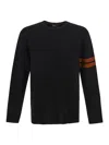 Zegna Crew Neck Wool Sweater Striped Pattern In Black