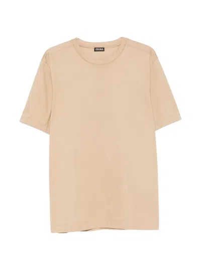 Zegna Linen-jersey T-shirt In Neutral