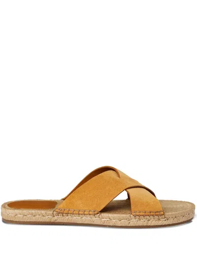 Zegna Cross-strap Espadrille Sandals In Brown