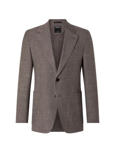 Zegna Crossover Blazer In Brown