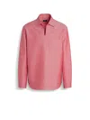 Zegna Crossover Polo Shirt In Fuchsia