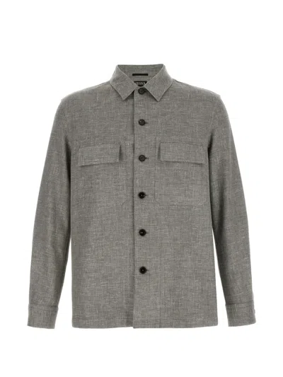 ZEGNA CROSSOVER MÉLANGE-EFFECT SHIRT