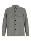 Zegna Crossover Overshirt Jacket Chest Pockets In Beige