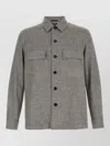 Zegna Crossover Overshirt Jacket Chest Pockets In Pattern