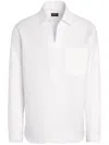 Zegna Collared Long Sleeves Shirt In White