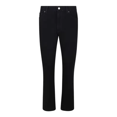 Zegna Dark Blue Cotton Jeans In Black