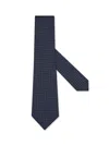 Zegna Classic Silk Tie In Dark Blue