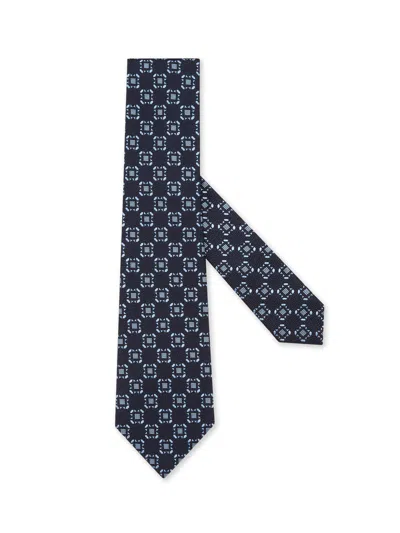 Zegna Dark Blue Silk Tie