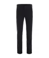 Zegna Dark Blue Straight Casual Pants In Black