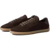 Zegna Suede Low Profile Sneakers Rubber Sole In Brown