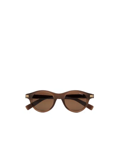 Zegna Dark Brown Acetate Sunglasses