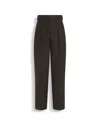 Zegna Stretch Gabardine Denim Jean In Marron Foncé