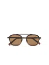 Zegna Dark Brown Orizzonte I Acetate And Metal Sunglasses In Dark Brown