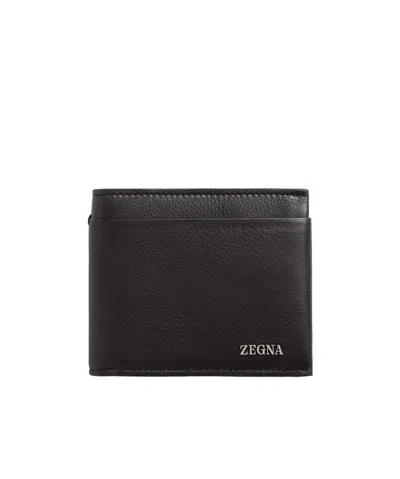 Zegna Dark Brown Secondskin Billfold Wallet