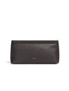 Zegna Dark Brown Secondskin Clutch In Dark Brown
