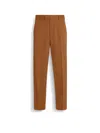 Zegna Cotton-wool Tailored Trousers In Dark Foliage