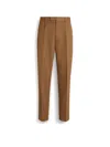 Zegna Cotton-wool Tailored Trousers In Dark Foliage