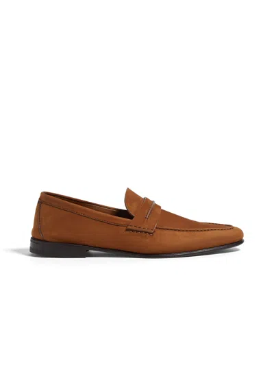 Zegna Secondskin Mocassin Loafer In Foliage Foncé