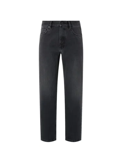 Zegna Dark Grey Cotton Roccia Jeans In Blue